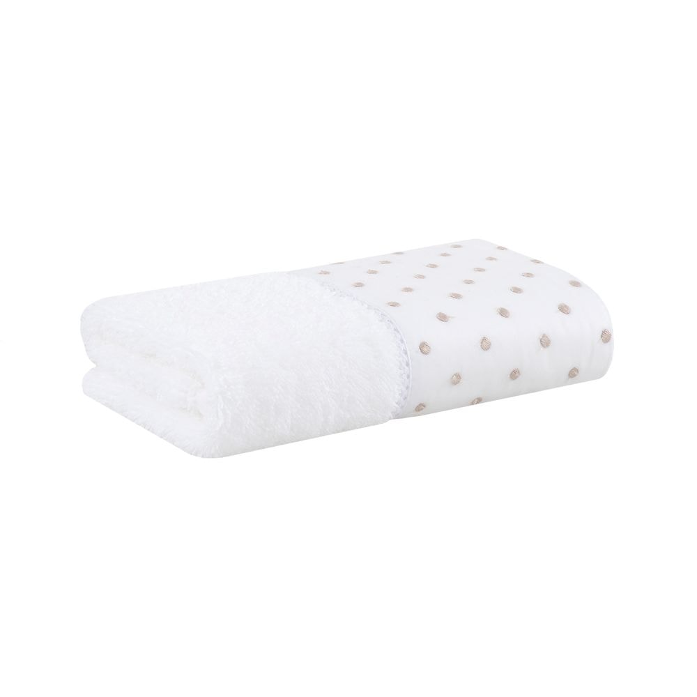 Branco c- bordado Rosa Matte